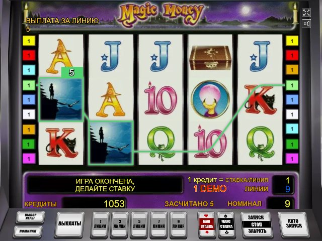 Бонунусная игра в слоте Magic Money